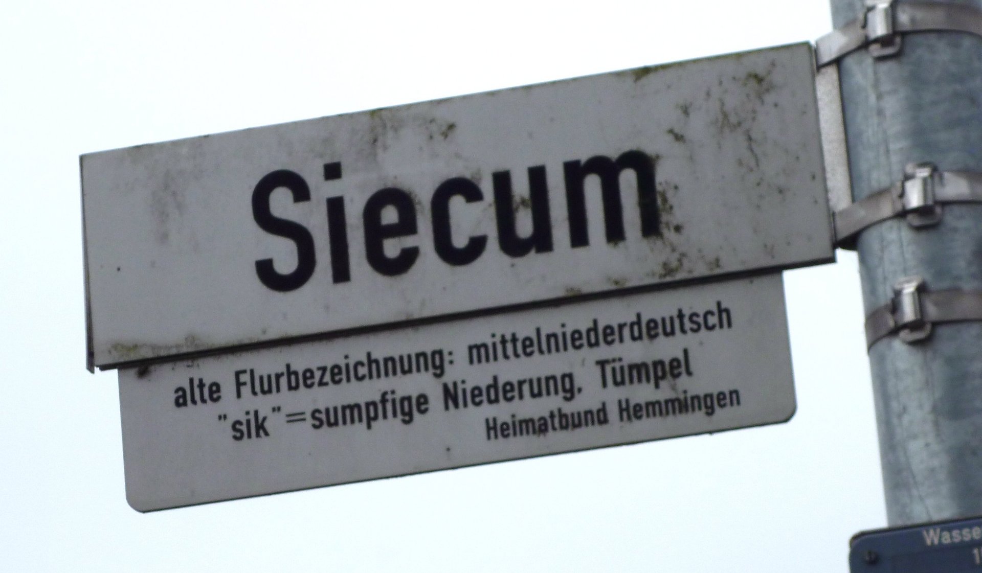 Straßenschild Siecum